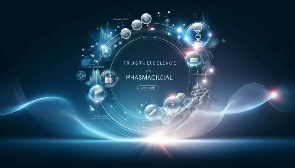 DALL·E 2025-01-29 13.49.04 - A professional background image for a pharmaceutical website highlighting trust and excellence. The design features a gradient transitioning from sky